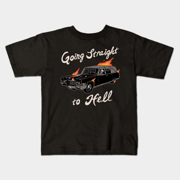 Going Straight To Hell Kids T-Shirt by Hillary White Rabbit